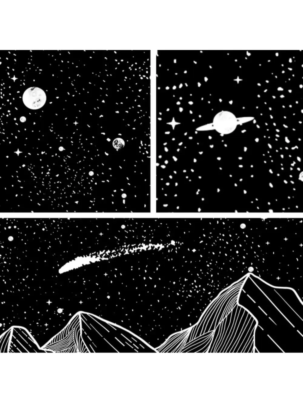 NWT Moon and Mountain Tapestry